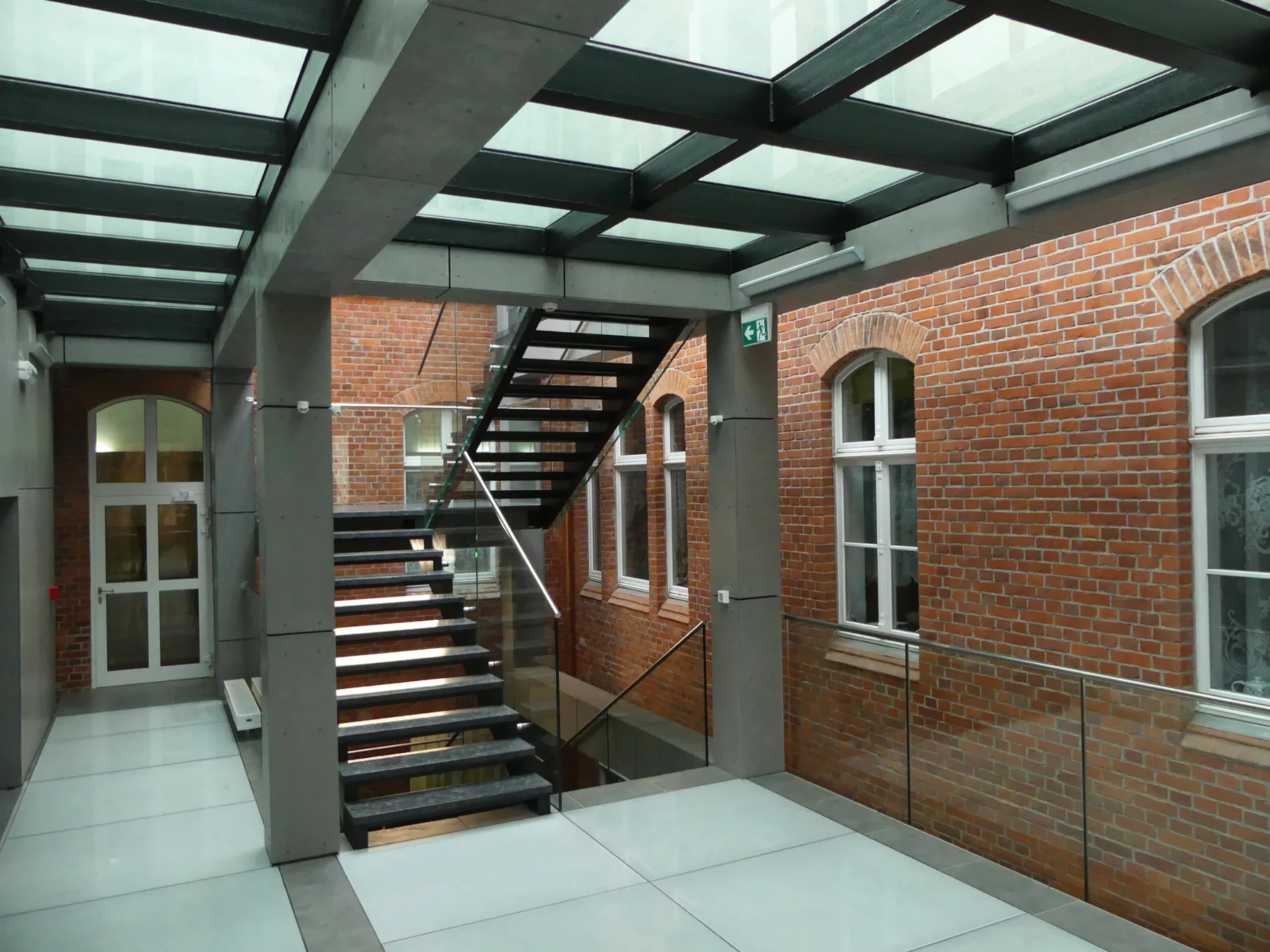 POLFLAM F fire-resistant glass floor application at Oskar Kolberg Music School